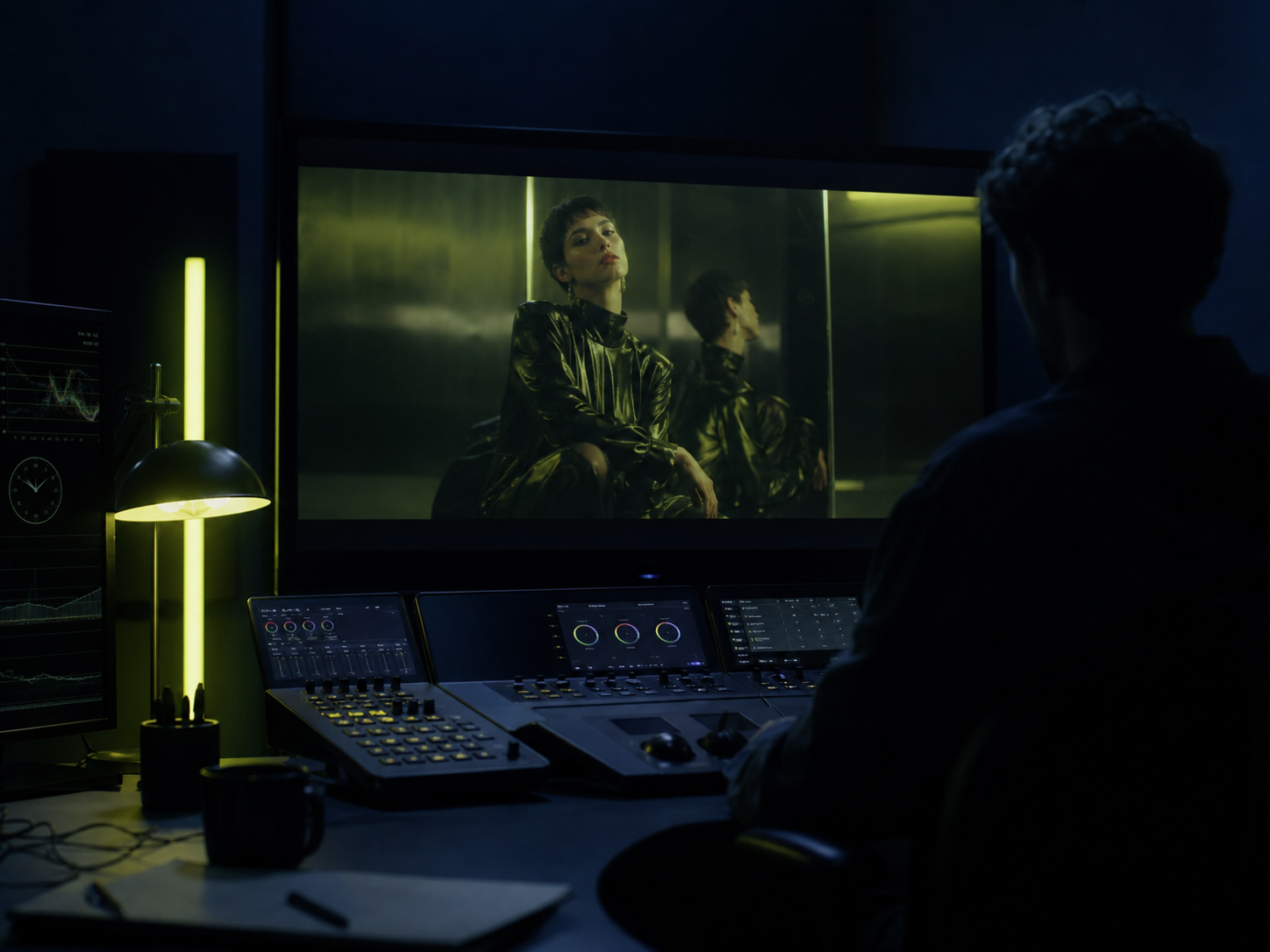 Sessione di color grading per una campagna fashion